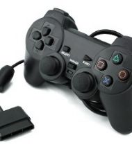 JOYSTICK PS2 NEGRO CON CABLE (EN CAJA AMARILLA)